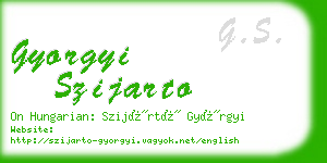 gyorgyi szijarto business card